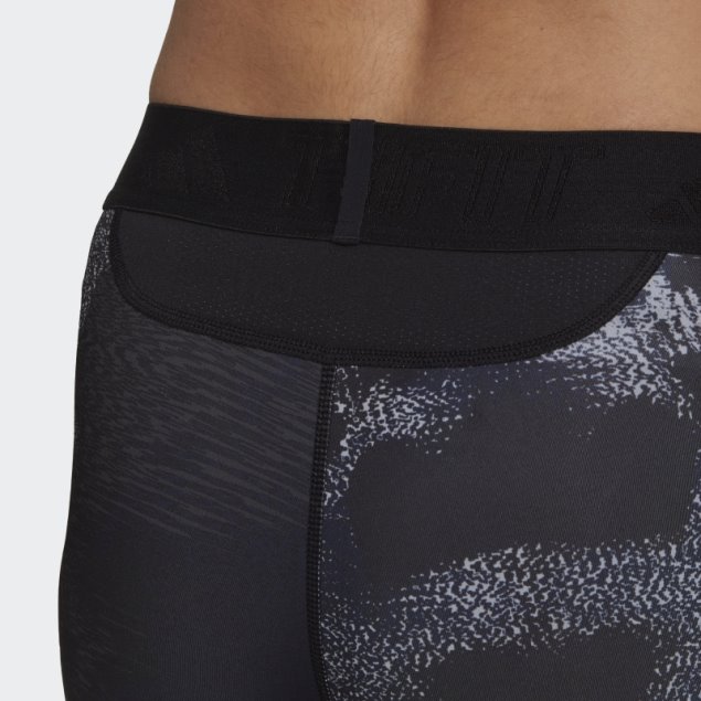 Mallas Largas De Entrenamiento Con Estampado Allover Adidas Techfit Multicolor