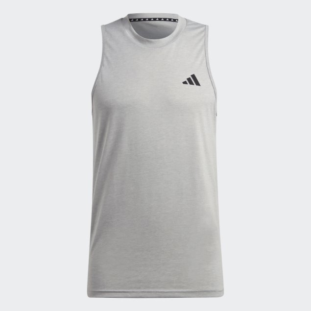 Camiseta Sin Mangas De Entrenamiento Gris Medio Adidas Train Essentials FeelReady