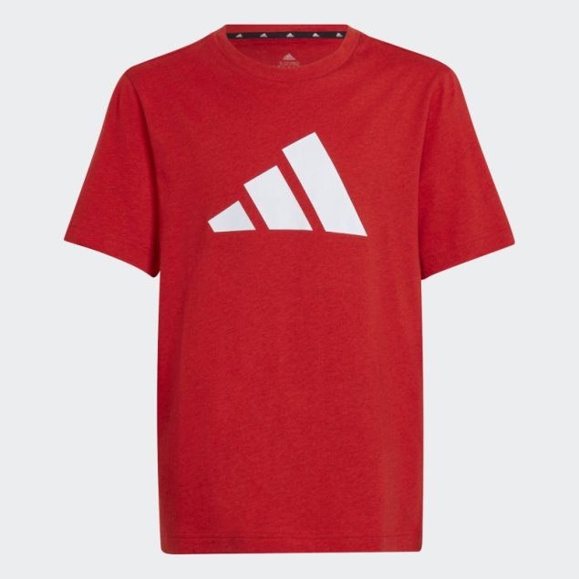 Camiseta Adidas Future Icons Logo 3 Rayas Rojo Mel