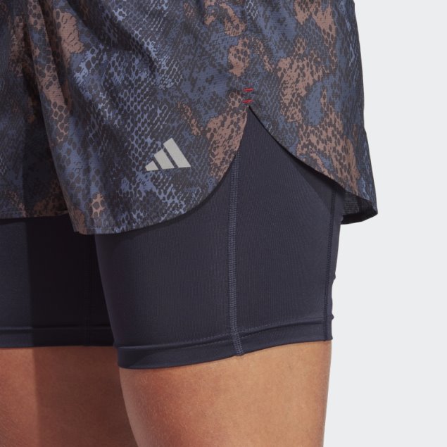 Pantalón Corto 2 En 1 Adidas Run Fast Negro