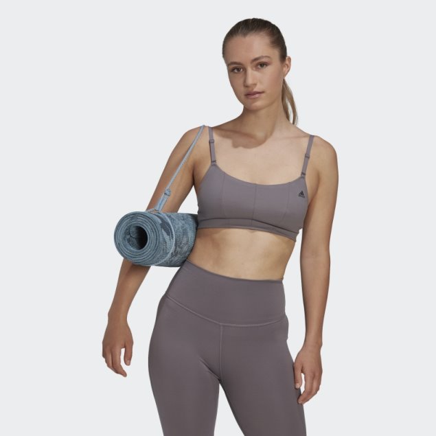 Sujetador Adidas Yoga Studio Light-support Gris Traza