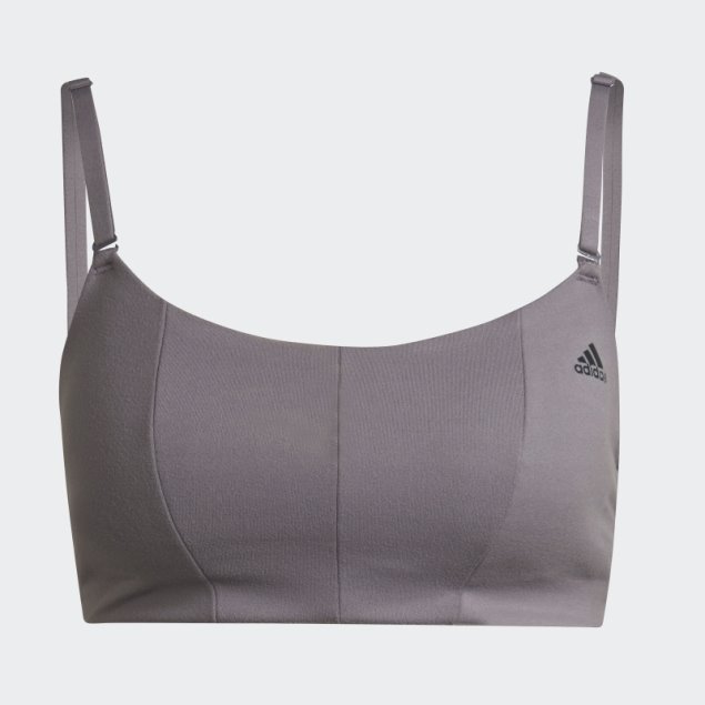 Sujetador Adidas Yoga Studio Light-support Gris Traza