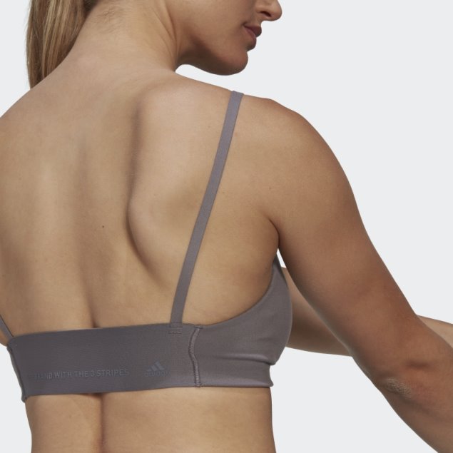 Sujetador Adidas Yoga Studio Light-support Gris Traza