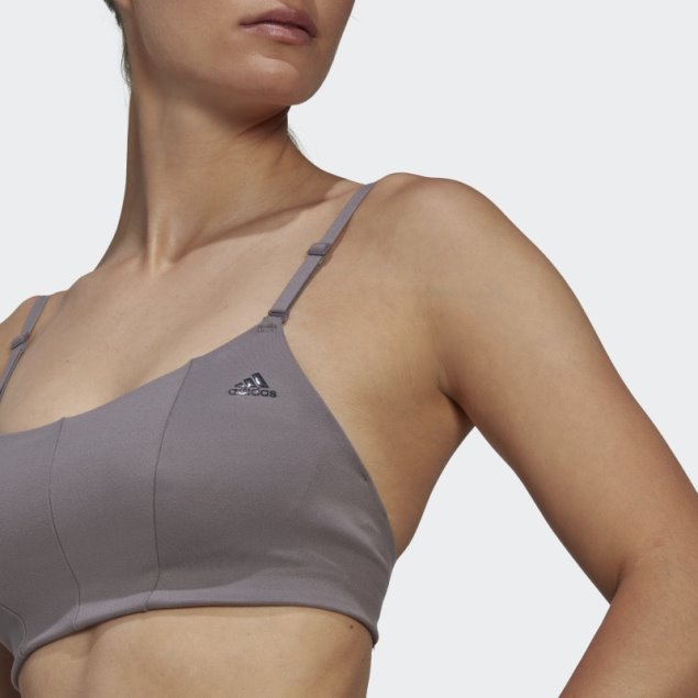 Sujetador Adidas Yoga Studio Light-support Gris Traza