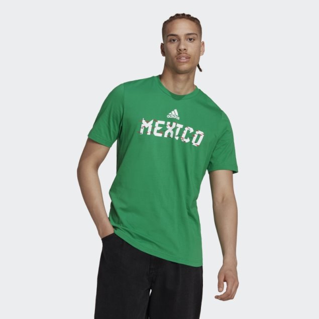 Camiseta Verde Adidas Copa Mundial 2022 Mexico