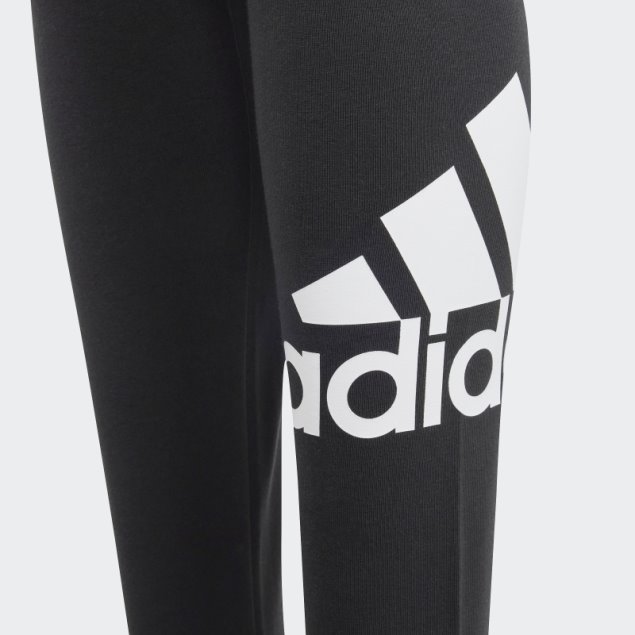 Leggings De Algodón Con Logo Grande Adidas Essentials Negro