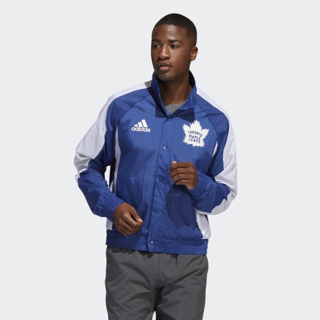 Azul Adidas Arce Leafs Inversa Chaqueta Retro