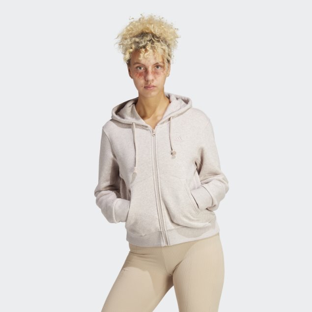 Sudadera Con Capucha Y Cremallera Completa All Szn Adidas Taupe Mel