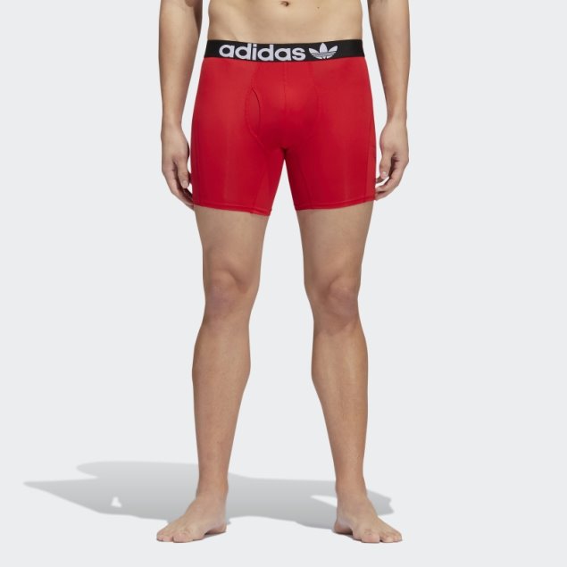 Calzoncillos Boxer Adidas Trefoil 2 Pares Escarlata