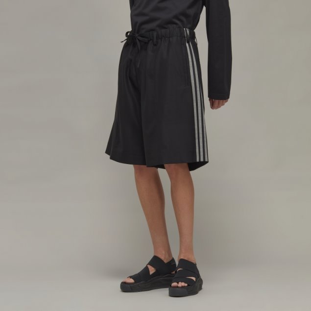 Y-3 Shorts De Vestir De Lana Refinada Con 3 Rayas Adidas