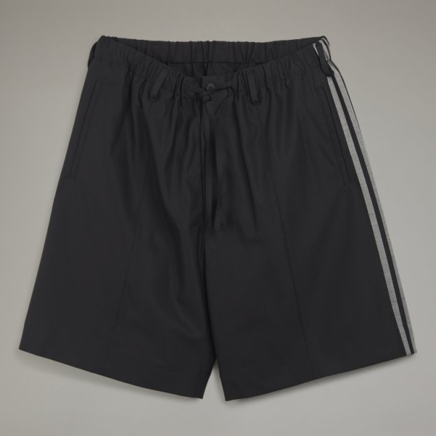 Y-3 Shorts De Vestir De Lana Refinada Con 3 Rayas Adidas
