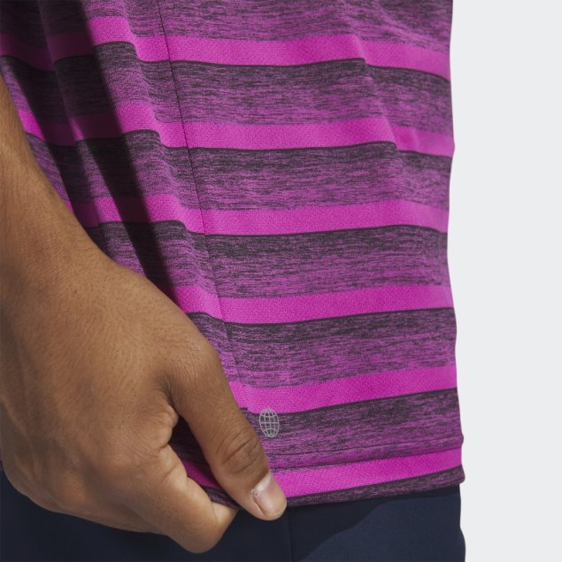 Polo De Rayas Bicolor Adidas Negro