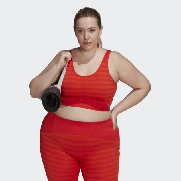 Sujetador De Sujeción Ligera Naranja Marimekko Aeroknit (talla Grande) Adidas
