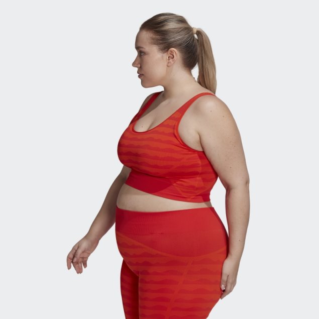 Sujetador De Sujeción Ligera Naranja Marimekko Aeroknit (talla Grande) Adidas