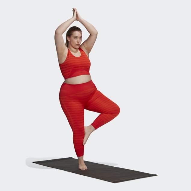 Sujetador De Sujeción Ligera Naranja Marimekko Aeroknit (talla Grande) Adidas