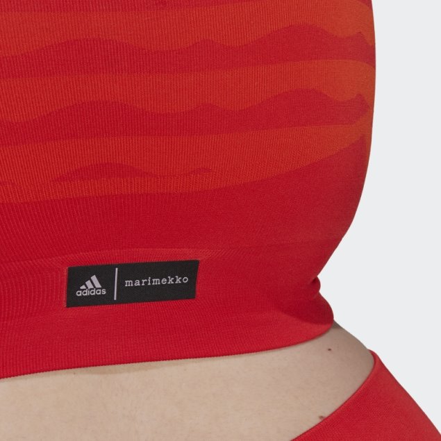 Sujetador De Sujeción Ligera Naranja Marimekko Aeroknit (talla Grande) Adidas