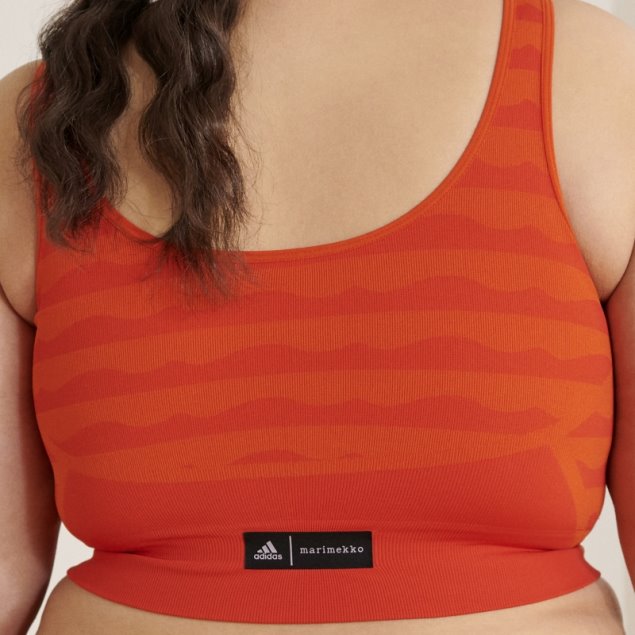 Sujetador Adidas Marimekko Aeroknit Light-support (talla Grande) Naranja