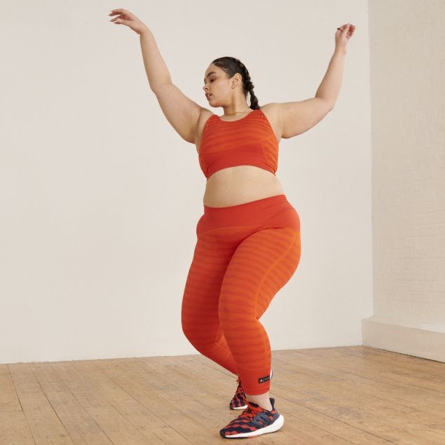 Sujetador Adidas Marimekko Aeroknit Light-support (talla Grande) Naranja