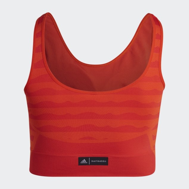 Sujetador Adidas Marimekko Aeroknit Light-support (talla Grande) Naranja
