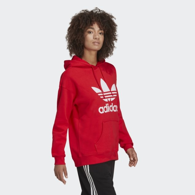Sudadera Adidas Adicolor Trefoil Roja