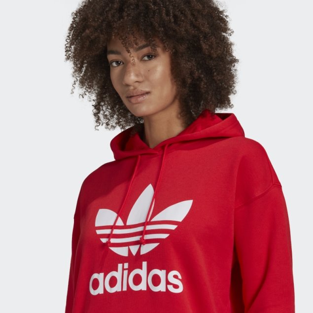 Sudadera Adidas Adicolor Trefoil Roja