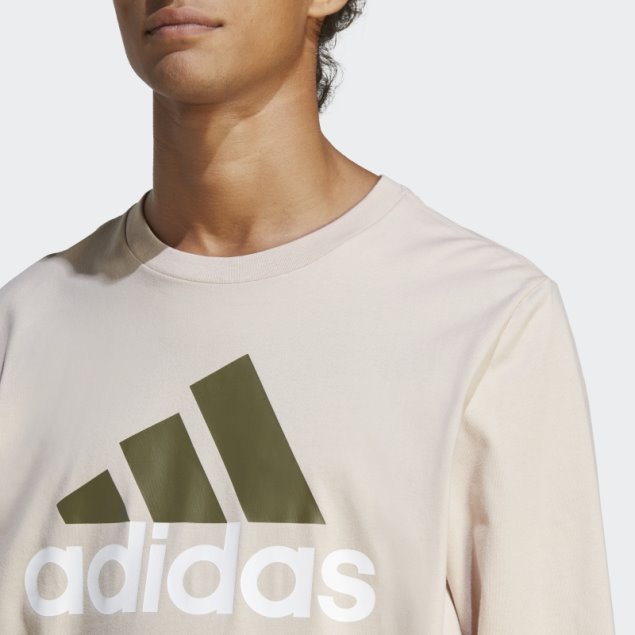 Camiseta De Manga Larga Adidas Essentials Gris Pardo
