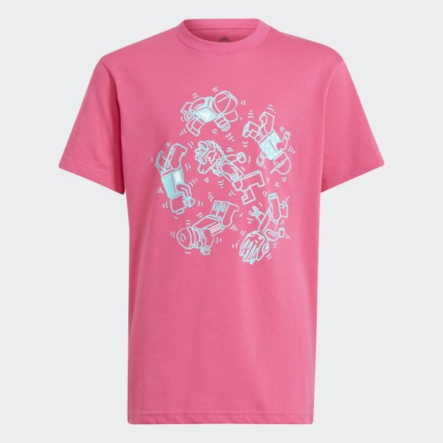 Camiseta Gráfica Adidas X Lego En Magenta Real Caliente