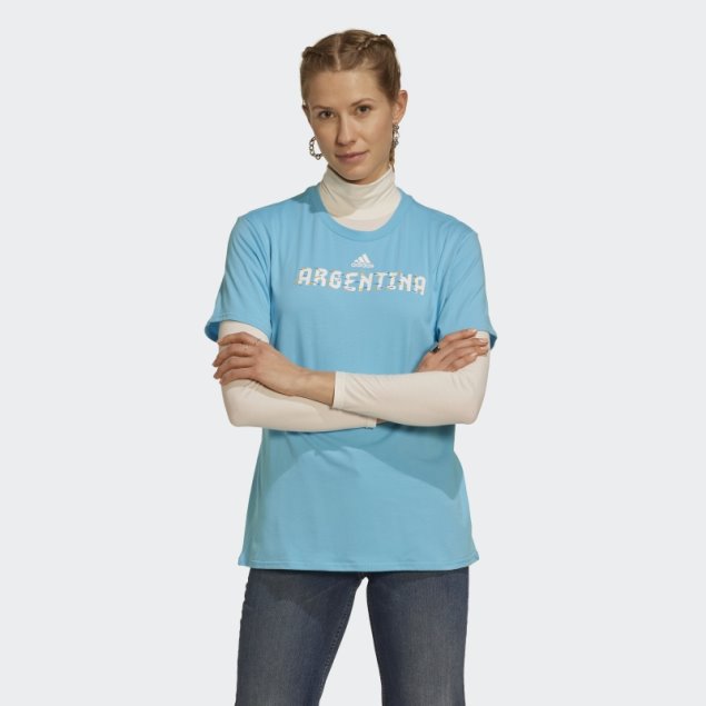 Adidas Camiseta Argentina Copa Del Mundo Fifa 2022 Cyan