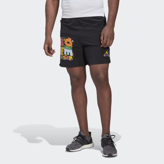 Negro Adidas Kris Andrew Shorts De Entrenamiento Pequeños