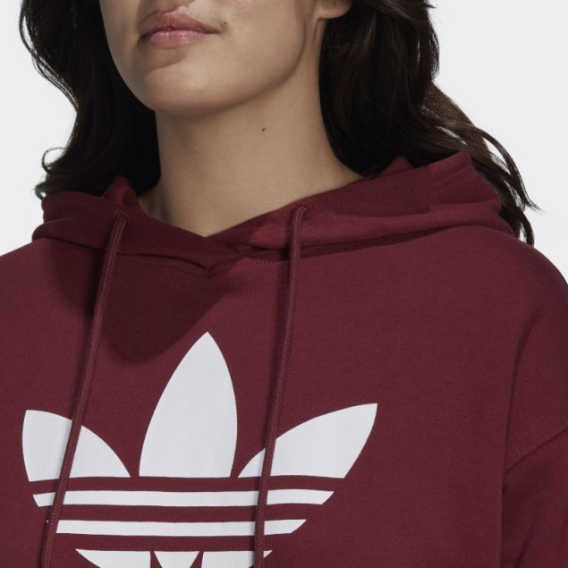 Sudadera Con Capucha Roja Del Trébol (tallas Grandes) Adidas