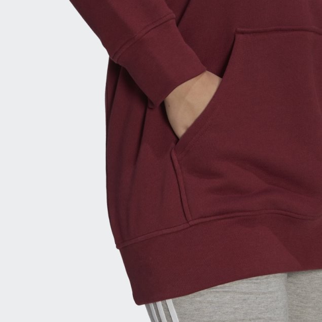 Sudadera Con Capucha Roja Del Trébol (tallas Grandes) Adidas