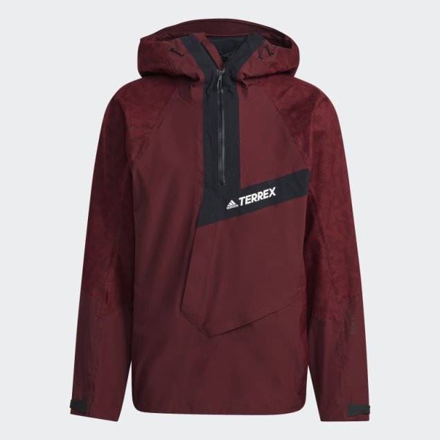 Adidas Terrex Techrock Rain.rdy Anorak Rojo Caliente