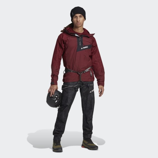 Adidas Terrex Techrock Rain.rdy Anorak Rojo Caliente