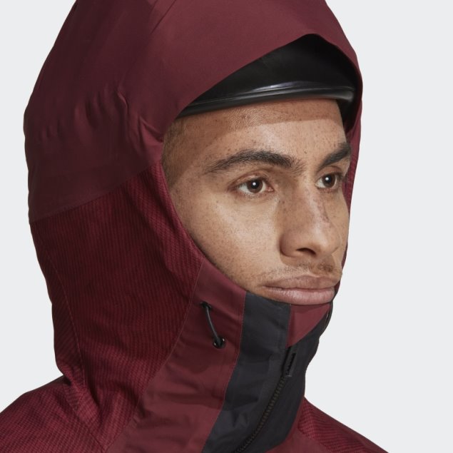 Adidas Terrex Techrock Rain.rdy Anorak Rojo Caliente