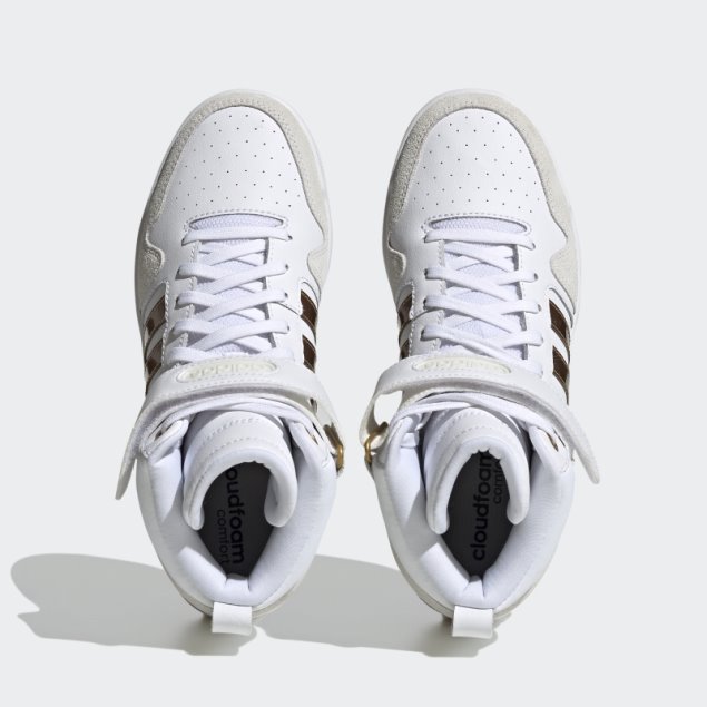 Blanco Postmove Mid Cloudfoam Super Estilo De Vida Zapatos De Baloncesto Clásico Adidas