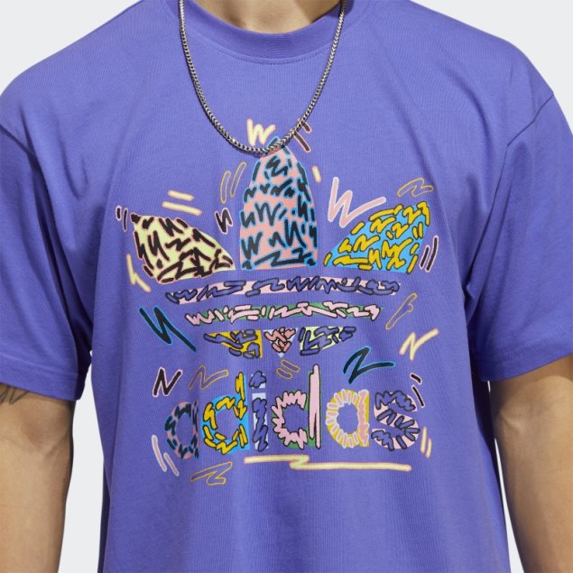 Camiseta Morada Adidas Love Unete Trefoil (género Neutro)