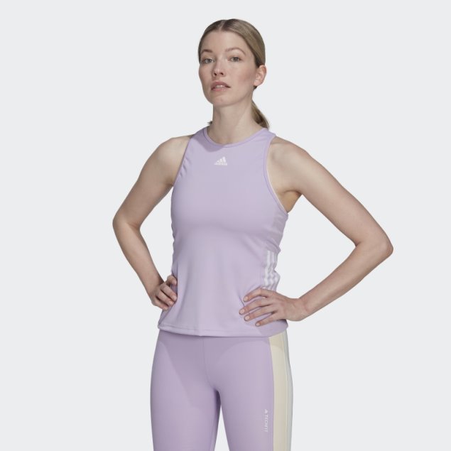 Camiseta Sin Mangas Hyperglam Adidas Brillo Morado
