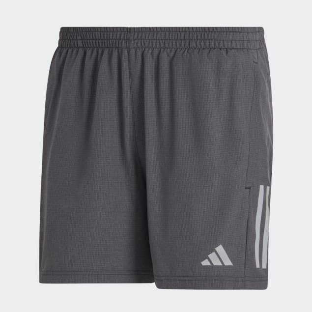 Adidas Own The Run Pantalones Cortos Jaspeados En Negro Melange