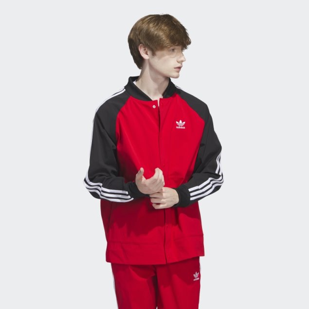 Adidas Sst Chaqueta Tejida Escarlata