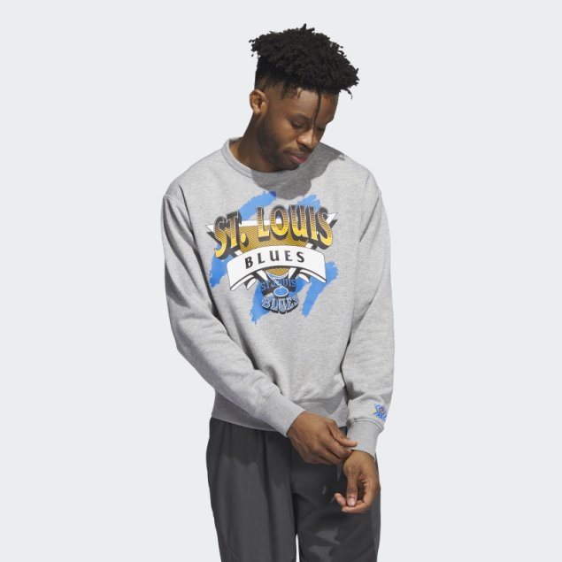 Sudadera Gris Medio Blues Vintage Crew Adidas