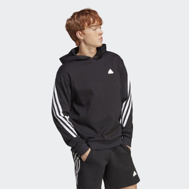 Sudadera Con Capucha 3 Rayas Iconos Del Futuro Adidas Negro