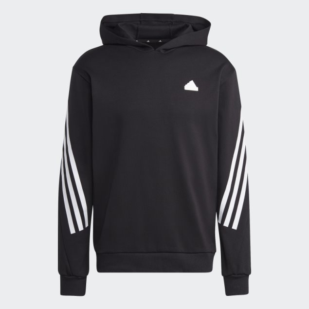 Sudadera Con Capucha Adidas Future Icons 3 Rayas Negro
