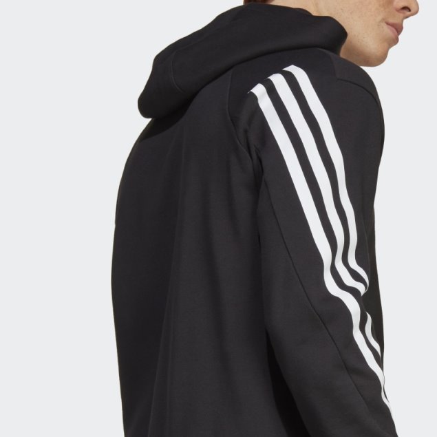 Sudadera Con Capucha Adidas Future Icons 3 Rayas Negro