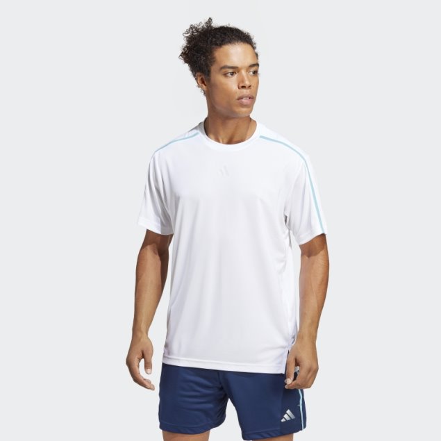 Camiseta Base De Entrenamiento Adidas Blanca