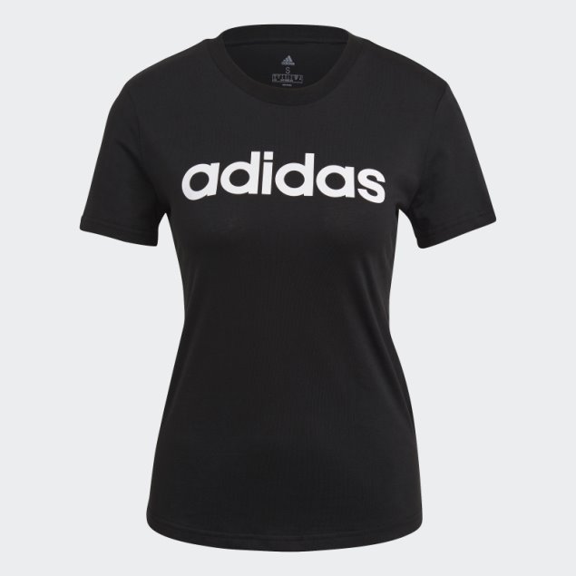 Camiseta Essentials Slim Con Logo Adidas Negra