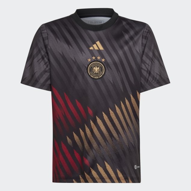 Camiseta Pre-partido Negra Alemania 22 Adidas