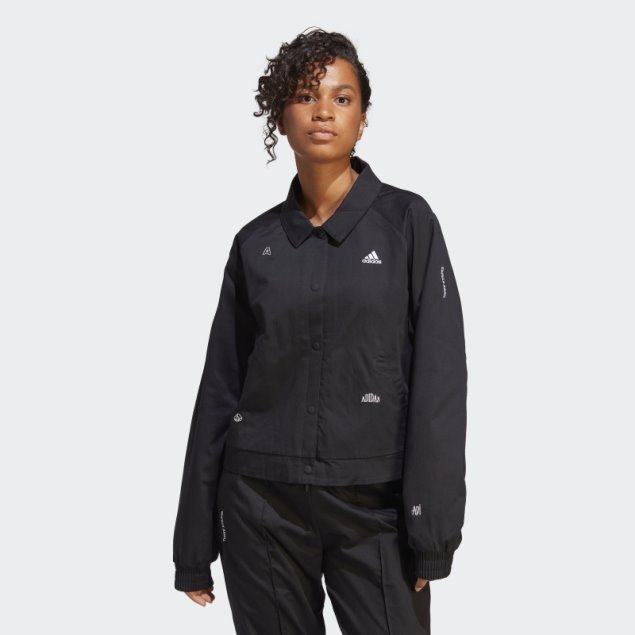 Chaqueta De Chándal Con Gráficos Inspirados En Cristales Curativos Negro Adidas