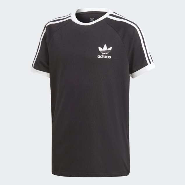 Camiseta Negra Adidas 3 Rayas