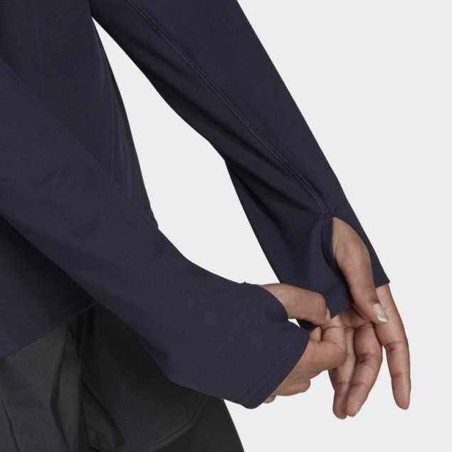 Sudadera Run Fast Con Media Cremallera Y Manga Larga Tinta Adidas