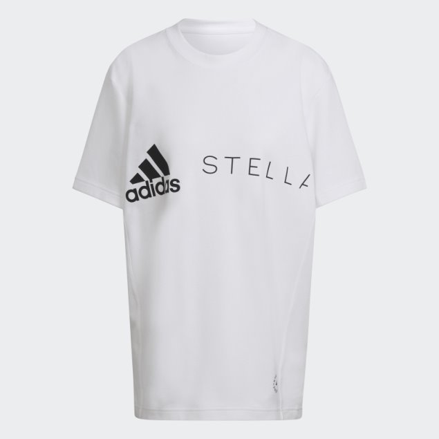 Adidas By Stella Camiseta Blanca Con Logo De Mccartney Caliente